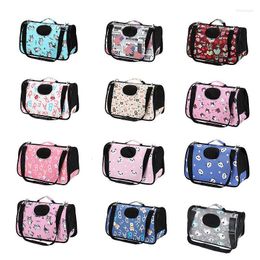 Cat Carriers 1 Pcs Pet Out Bag Dog Cartoon Folding Portable One Shoulder Cross Body Space