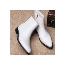 Men's ankle boots winter elegant brand Tyre calf mid irregular sole rubber comfortable walking party wedding