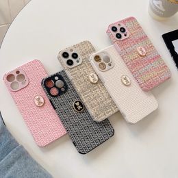 Cute Bear weave lattice Soft silicone Phone Cases For iPhone 13 12 11 14 Pro X XS Max XR 7 8 Plus SE MiNi lens protect Back Cover