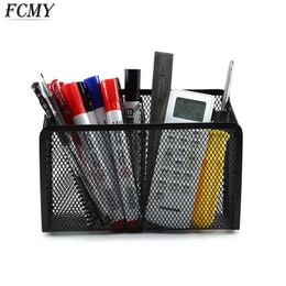 Multifunction Desk Organizer Mesh School Office Stationery Storage Iron Metal Pen Pencil Holder Stand Container