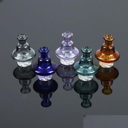 Smoking Pipes Cyclone Riptide Spinning Carb Cap Accessories For 25Mm Flat Top Banger Great Air Flow Glass Dome Dab Rigs Assorted Col Dhf6U