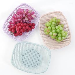 Dinnerware Sets 3pcs Grade PP Fruit Vegetable Storage Basket Home-use Ware Snack Container Solid Candy Driet Baskets Kitchen Tools