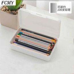 1pc Simple Pencil Case Kawaii Large Capacity Stationery Box Students Pen Eraser Manager School Supplies Cute