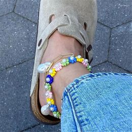 Anklets 2022 Fashion Bohemian Ethnic Style Foot Chain Bead Summer Ocean Beach Sexy Bare Simple Mixed Colour Rice