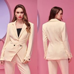 Designer Mother Of The Bride Pant Suits Blush Pink Evening Party Women Tuxedos Outfit Wear 2 Pieces