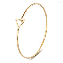 Bangle Fashion Geometry Circle Triangle Metal Arm Cuff For Women Men Friendship Round Gold Colour Charm Bracelet & Bangles