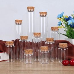 10ml Glass Bottles Cork Stoppers DIY Decoration Mini Vials Cork Message Glasses Bottle Vial