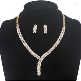 Necklace Earrings Set Zircon Gorgeous African Cubic Zirconia Luxury Dubai Arab Silver Colour