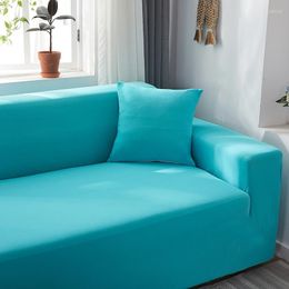 Chair Covers Solid Chaise Lounge Stretch Sofa For Living Room Blue Green Corner Couch Cover Elastic 1/2/3/4 Seater Settee Slipcover