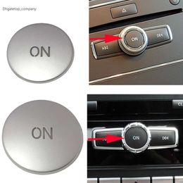 Car Volume ON Buttons Cover Stickers Trim For Mercedes Benz A B C CLA GLA GLK GLE ML CLS class W204 GLK X204 E class W212 W176