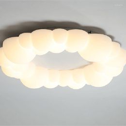 Ceiling Lights Nordic Style Ins Led Cloud Lamp Romantic White Round Bubbles Gallery Bedroom Girl's Room Decor Lighting