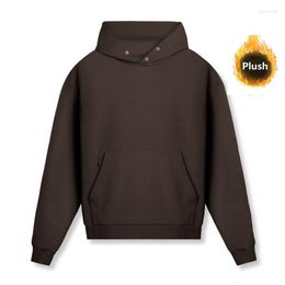 Gym Clothing High Quality Men Cotton Exercise Sweaters Luxury Casual Plush And Thicken Hoodies Warm Hooded Pullover Men's Sportswear