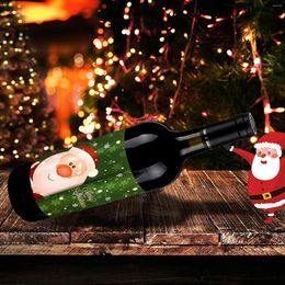 Christmas Decorations Wine Bottle Label Stickers6 Designs Waterproof Xmas Stickers For Party