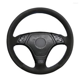 Steering Wheel Covers DIY Car Accessories Hand Sew Black Suede Comfortable Breathable Cover For E36 E46 E39