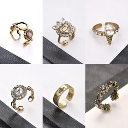 Luxury Designer Band Rings Fashion Crystal Rhinestone Ring Women Men Adjustable Rings Engagement Wedding Jewelry235s