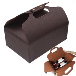 Storage Bags Large Gift Box With Handle 11.02 7.87 9.84in Leather Candy Goodie For Picnic Birthday Party Favors Baby