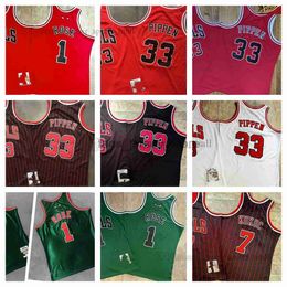 Custom Basketball Jerseys Retro Real Embroidery 1 Derrick 7 Toni Rose Kukoc 33 Scottie 91 Dennis Pippen Rodman Mitchell Ness Jersey Mans Women Kids S-XXL