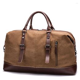 Duffel Bags Canvas Travel Bag Men's Artificial Leather PU Outdoor Equipment Luggage Fitness Pography Large Capacity Tote