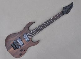 7 Strings Walnut Top Electric Guitar with Floyd Rose Rosewood Fretboard 24 Frets Customizable