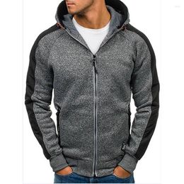 Men's Hoodies ZOGAA Mens Zipper Jacket Coat Casual Boys Sweatshirt Slim Fit Autumn Spring Hooded Coats Men Clothing Sportswear