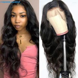 Body Wave Lace Front Human Hair Wig Brazilian Wigs For Women Pre-Plucked 30 Inch