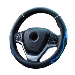 Steering Wheel Covers Safe Super Personalised Auto Car Cover Set Imitation Leather Stripes Line Decoration 15 Inch Size Use