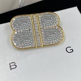 Designer Womens Jewellery Brooches With Full Diamonds Fashion Brand Women Bb Brooches Wedding Jewelrys Pins Brooch 2022
