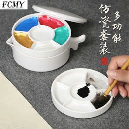 New Multi-storey Imitation Porcelain Palette Watercolour Painting Multi Layers Colour Art Supplies Paint Dish