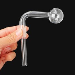 Smoking Pipes Thick Pyrex Glass Downstem 14Mm Male Joint Transparent Oil Burner Pipe Bowl For Rig Water Bubbler Bong Adapter Tobacco Dhpof