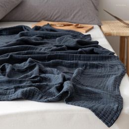 Blankets Japanese Summer Washed Cotton Gauze Throw Blanket Double Coverlet Towelling Thin Cool Quilts Air-Conditioning Bed
