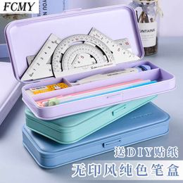 Matte Large-capacity Pencil Case Stationery Box for Schoolgirls Cute Multi-function Storage School Supplies