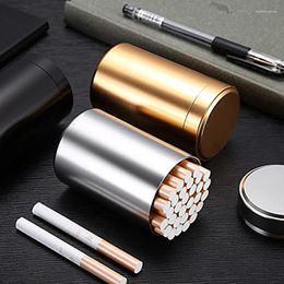 Storage Bottles Metal Double-lid Jars Box Smell Proof Sealed Can Cigarettes Stash Jar For Smoking Accessories