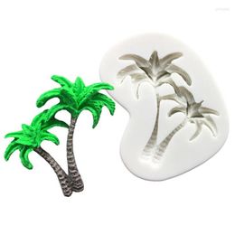 Baking Moulds Coconut Palm Tree Silicone Sugarcraft Mould Chocolate Cupcake Fondant Cake Decorating Tools