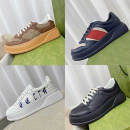 Designer Platform Sneaker Men Women Retro Embossed Sneaker Lace-up Fashion Leather Casual Shoes Multicoloured Genuine Embroidery Classic Trainer Shoes With Box 334