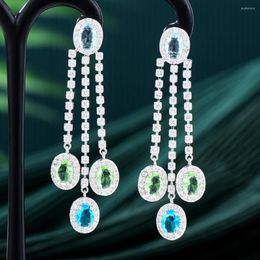 Dangle Earrings GODKI Cute Romantic Shiny Pendant For Women Bridal Drop Dangling Party Wedding Jewellery Gifts High Quality