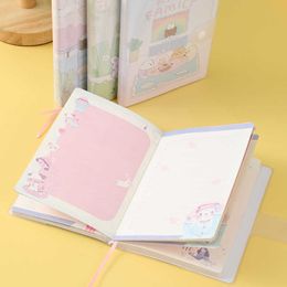 4pcs/set Creative Cute Snap Buckle Diary Journal Travel Diy Notebook School Kids Gift Item Coloured Inside Pages planner 2022
