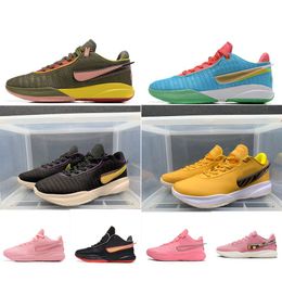 Mens James lebron 20 xx basketball shoes 20s Laser Blue UNKNWN Exclusive Yellow Black Gold Purple Pink Olive Green Red Bred sneakers tennis with box