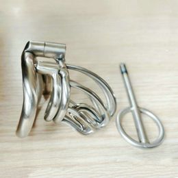 Männliche Keuschheitsgeräte PA Cock Lock Glans Piercing Curve Penisring Fessel Stahlkäfig Metallschloss Sklaven Bondage Bdsm Herren Fetischspielzeug Schwule Cbt S Schraube Neu