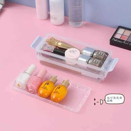 Large Capacity Double-Layer transparent pencil case with Clear Glasses Case - Portable Cosmetics Box for Stationery Storage (2022)