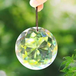 Chandelier Crystal 60MM Round Clear Glass Art Prism Faceted Suncatcher For Windows Parts DIY Home Wedding Decor Accessories