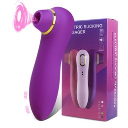 Beauty Items 2 In 1 Sucking Vibrators Clit Sucker Vagina Clitoris Stimulator Oral G Spot Toy Masturbator Nipple sexy Toys For Women Adult