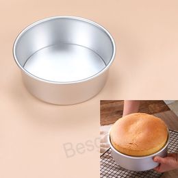 8 Inch Round Baking Cakes Dishes With Removable Bottom Aluminium Alloy Chiffon Cake Mould Baking Mould Kitchen Metal Bakeware Pans BH4788 TQQ