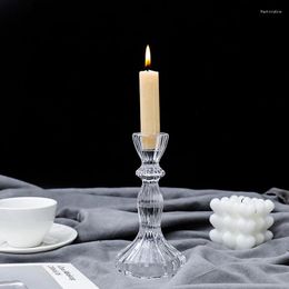 Candle Holders Glass Stick Dlicate Crystal Pillar Stand Wedding Party Table Home Christmas Decorative Candlestick