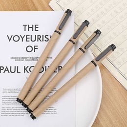 10pcs Japanese Korean Stationery Kraft Paper Shell Neutral Pen Creative Water Signature s 0.5mm Kawaii School Supplies