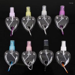 Storage Bottles 1 Piece Cosmetic Dispense 50ml Plastic Loving Heart Spray Bottle Carabiner Hook Travel Carry Empty