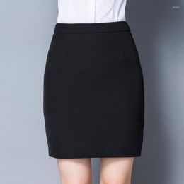Skirts Summer Office Lady Women Black Skirt Korean Fashion Mini High Waist Elegant Bodycon Pencil Faldas