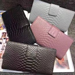 Wallets Genuine Leather Women Wallet Bag Female Purse Snake Pattern Bags With Many Card Holder Hand