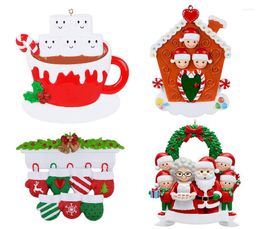 Christmas Decorations Product Resin Pendant Tree Ornaments Small Strap Family Gloves Elk Coffee Cup Shape