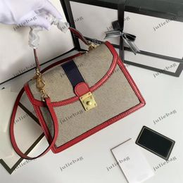 2022 women's designer handbag fashion shoulder bag original leather quality ophidia series removable shoulder strap square re306m