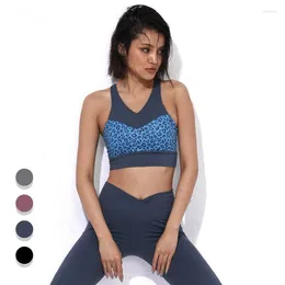 Set attivi Slim Sport Suit for Women 2022 Summer Fitness Clothing Leopard Bra Tops Pant Due pezzi Set Yoga traspirante U426